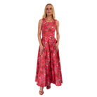 Garnet Floral Gown - Dress