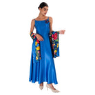 The Rarefied Silk Gown with Scarf - Dress